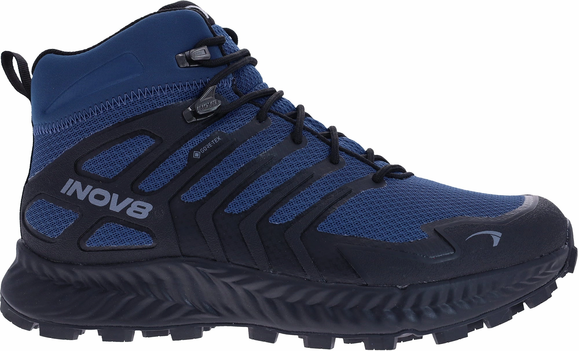 Cross Pattern Autumn Inov8 Roclite Mid GORE-TEX WIDE FIT Mens Walking Boots - Blue