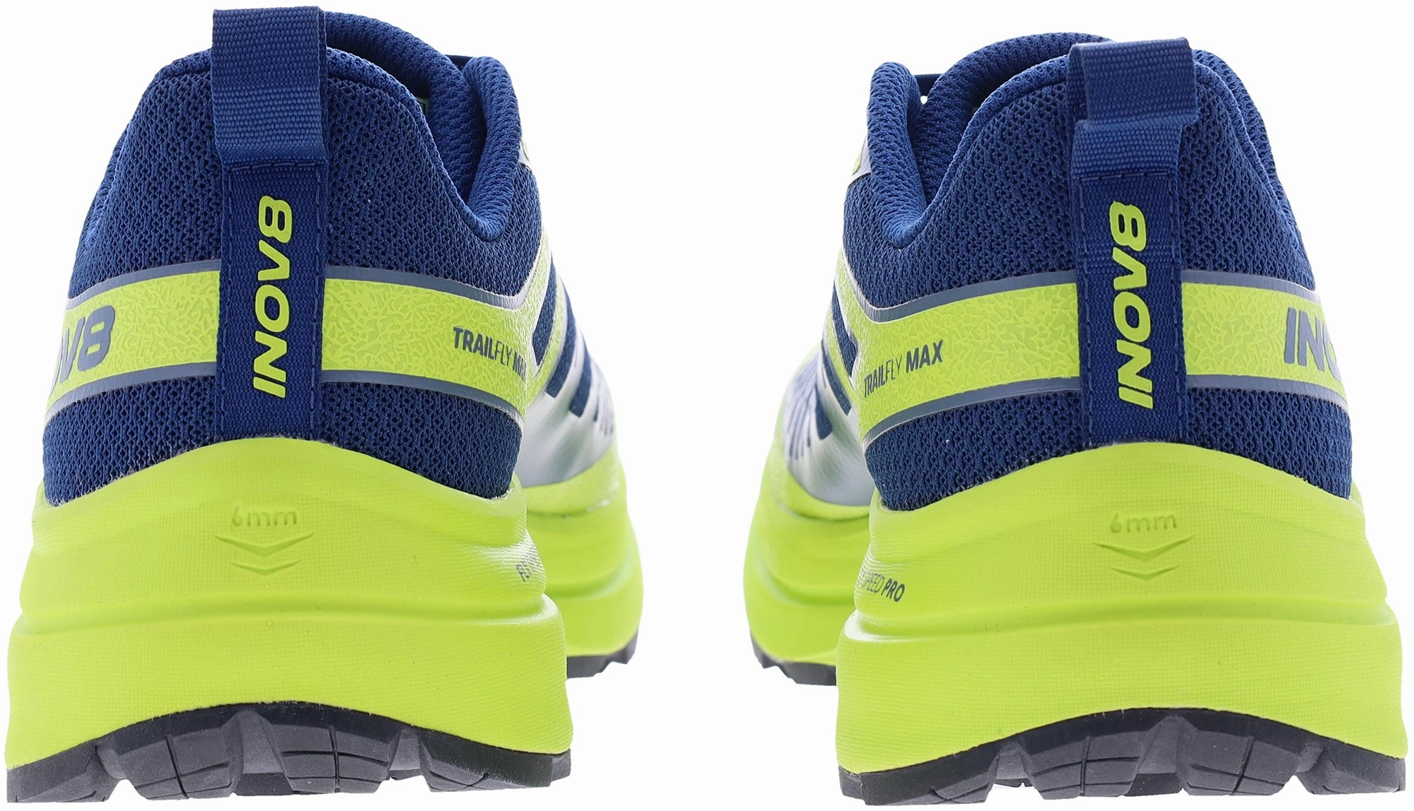 triathlon - running shoes Gapless Stride Transition Inov8 TrailFly Max WIDE FIT Mens Trail Running Shoes - Blue