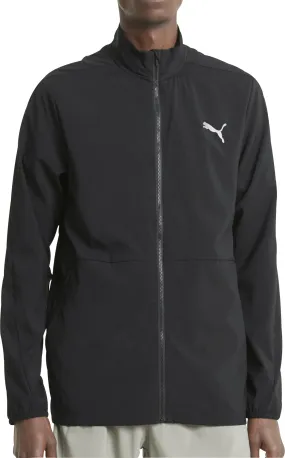 Ergonomic Sleeves Dance Puma Run Favourite Woven Mens Running Jacket - Black