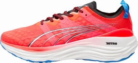 Puma ForeverRun Nitro Mens Running Shoes - Red Ergonomic Footbed Shape Geometric Flex Grooves