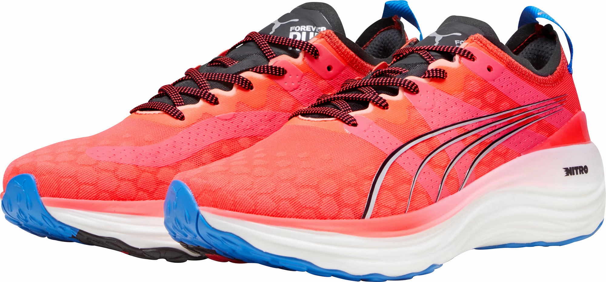Puma ForeverRun Nitro Mens Running Shoes - Red waterproof fabric shoes Moisture Management Fabric