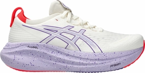 Asics Gel Nimbus 27 Tokyo Womens Running Shoes - Cream hydration pack short - distance runners