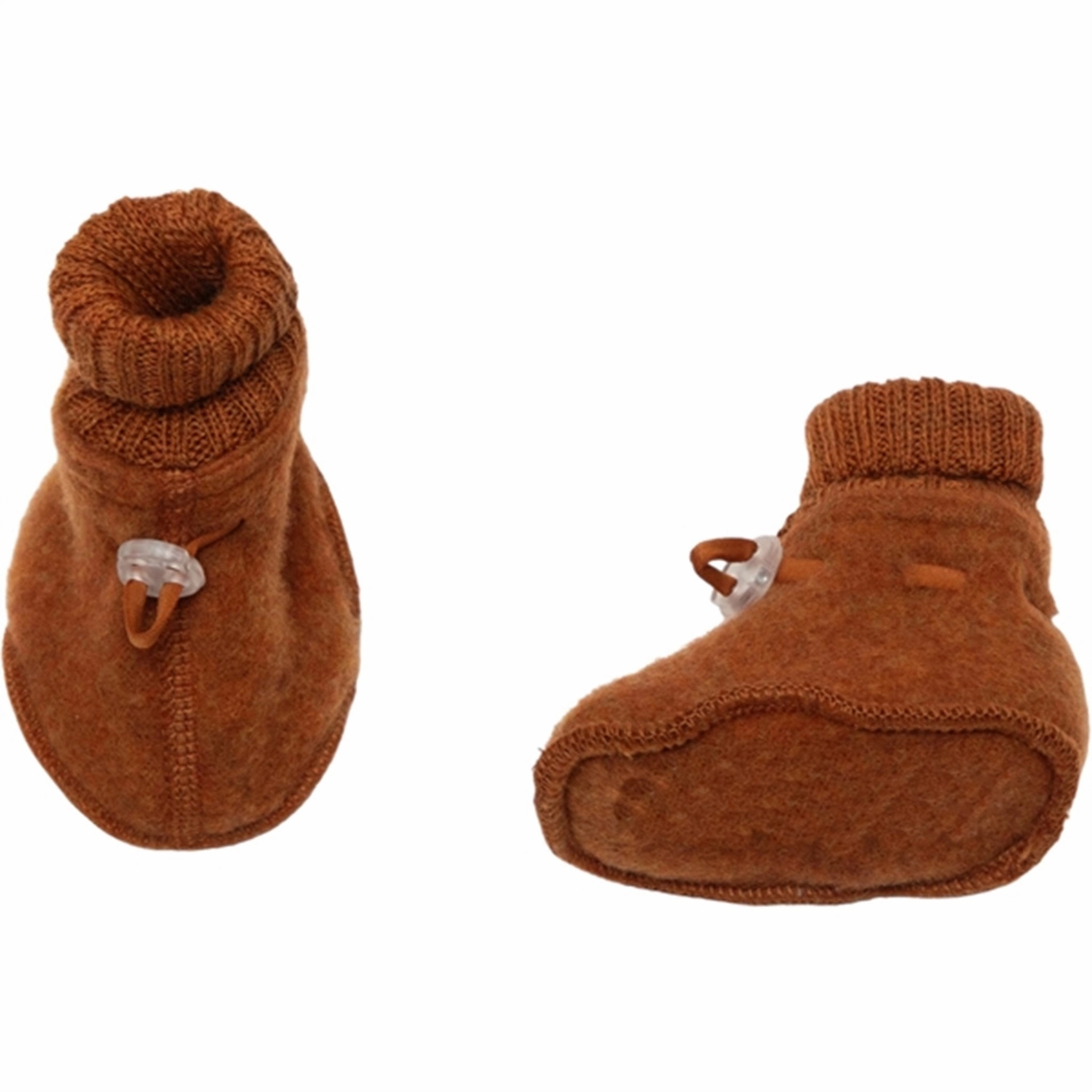 Joha Soft Wool Orange Booties Anti Slip Basic Style