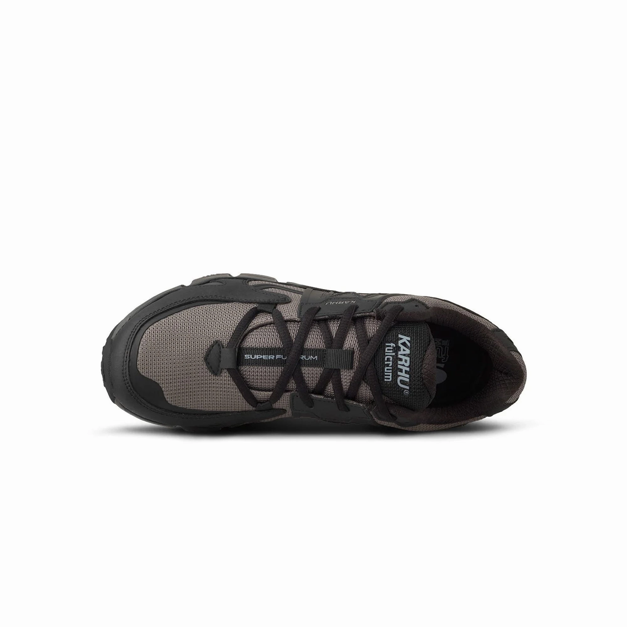 Karhu Mens Super Fulcrum Shoes running on a wooden track shoes Ultra Responsive Ride