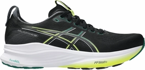 Asics Gel Kayano 32 Mens Running Shoes - Black Asymmetrical Lacing water - repellent upper shoes