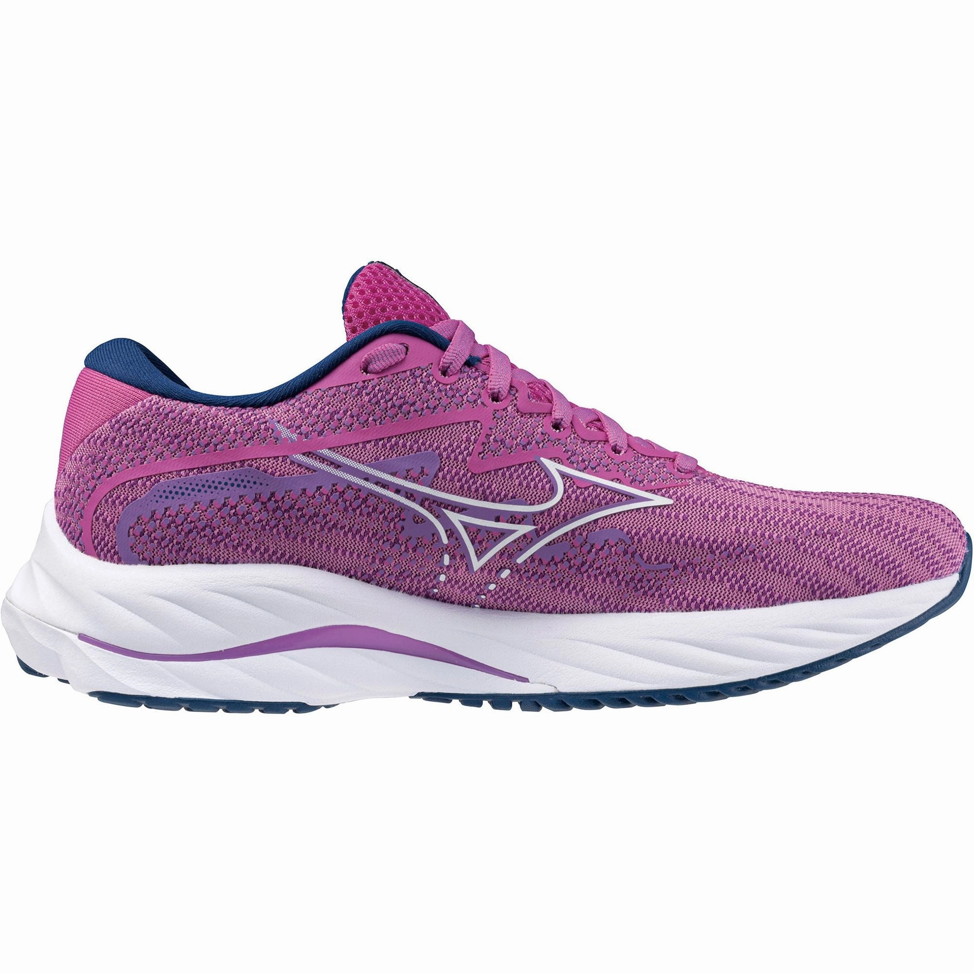 Mizuno Wave Rider 27 Womens Running Shoes - Pink Wide - footed single - layer sole shoes