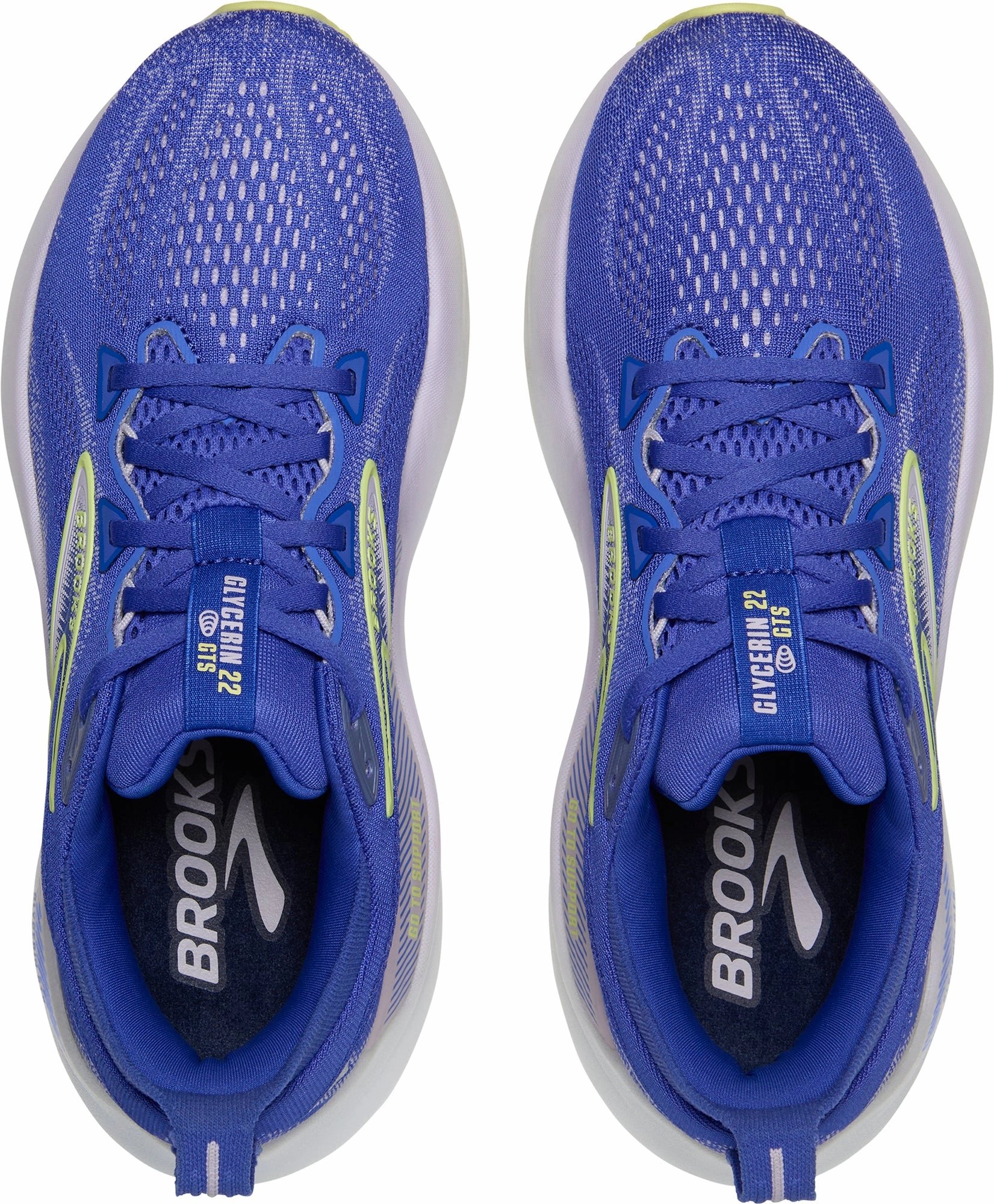 Brooks Glycerin GTS 22 Womens Running Shoes - Blue Micro Groove Traction
