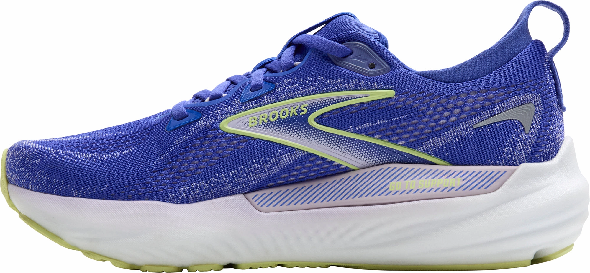 Comfort Molding Comfort Padding Around Ankle Brooks Glycerin GTS 22 Womens Running Shoes - Blue