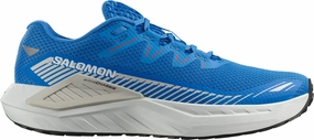 Salomon DRX DEFY GRVL Mens Trail Running Shoes - Blue Moisture Wicking Fabric Anatomically Shaped Footbed