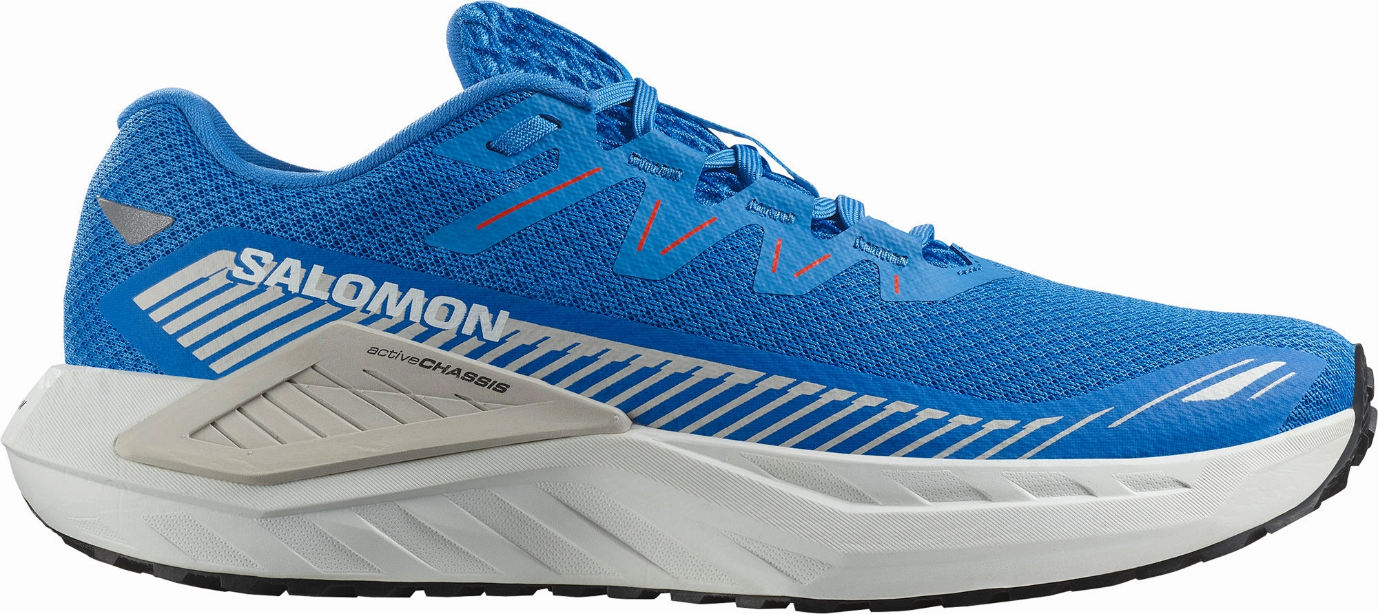 Salomon DRX DEFY GRVL Mens Trail Running Shoes - Blue Moisture Wicking Fabric Anatomically Shaped Footbed