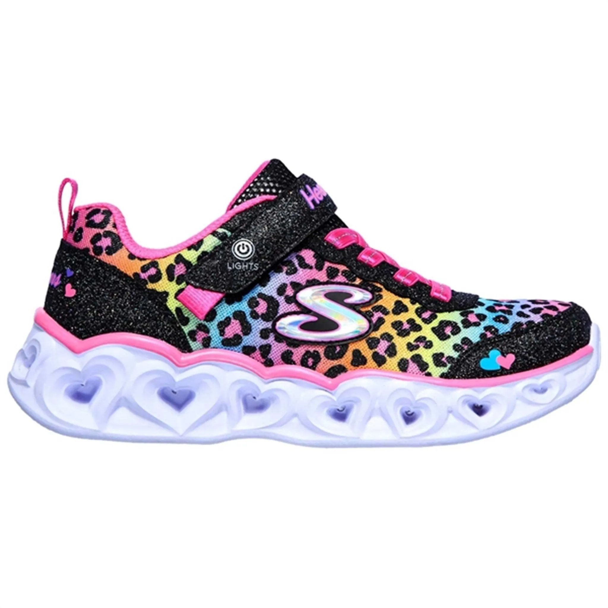 Skechers S-Lights Heart Lights Sneakers Love Match Black/Multi Ankle padding