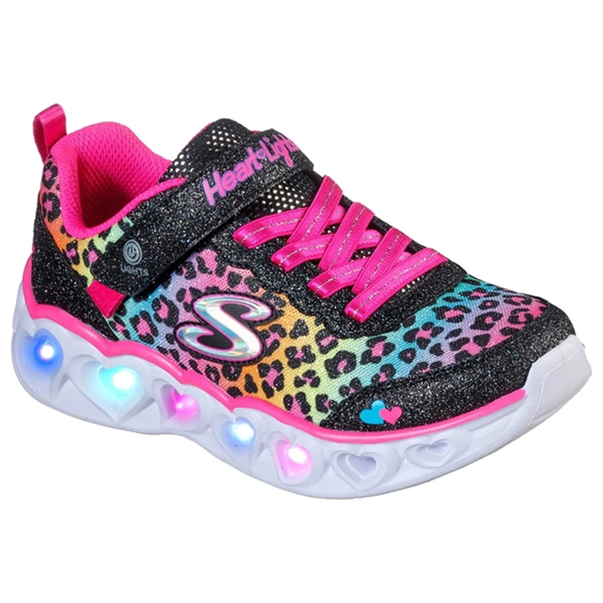 Skechers S-Lights Heart Lights Sneakers Love Match Black/Multi Quick Dry Materials Breathable Design