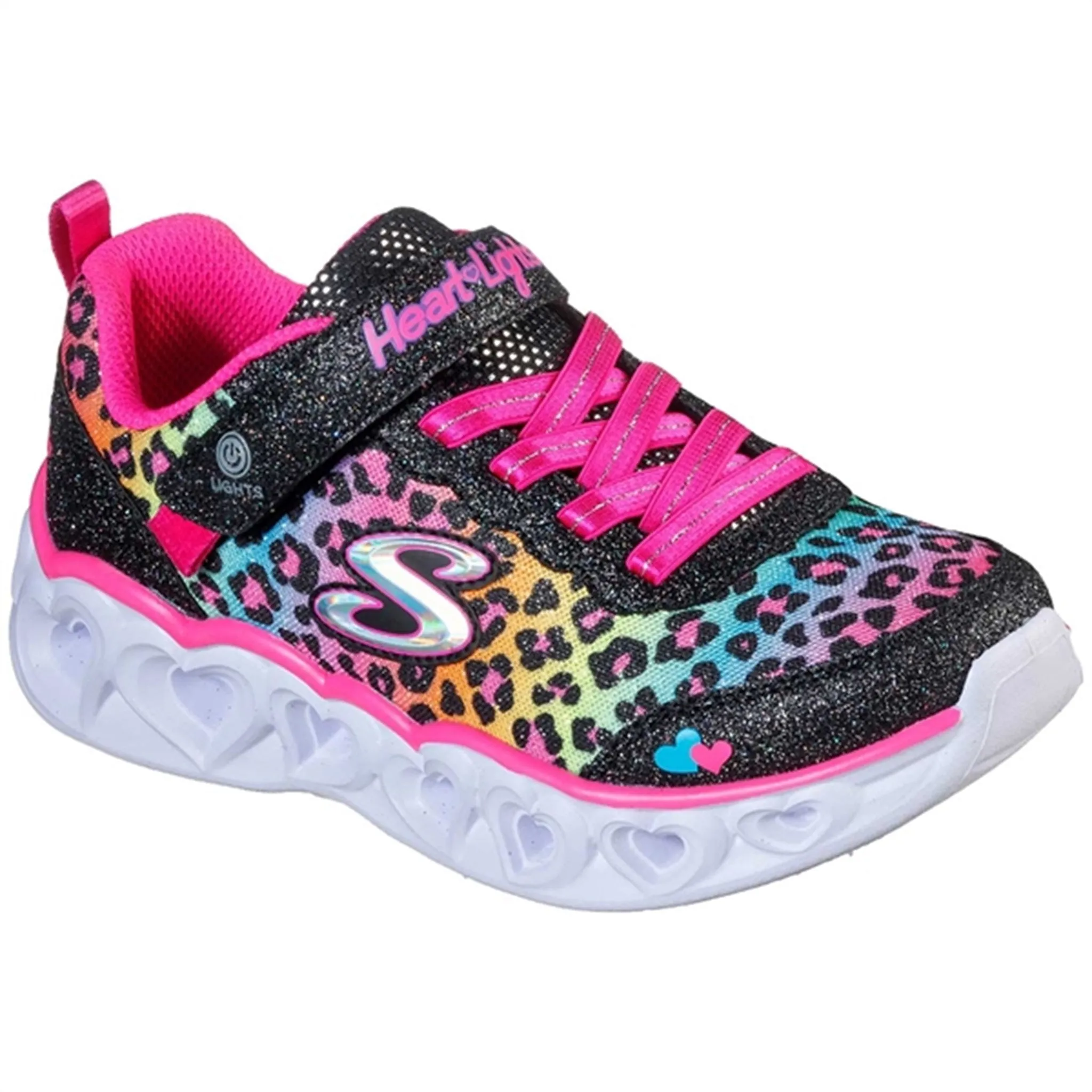 Comfort Heel Skechers S-Lights Heart Lights Sneakers Love Match Black/Multi