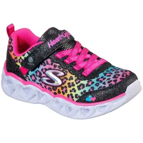 Comfort Heel Skechers S-Lights Heart Lights Sneakers Love Match Black/Multi