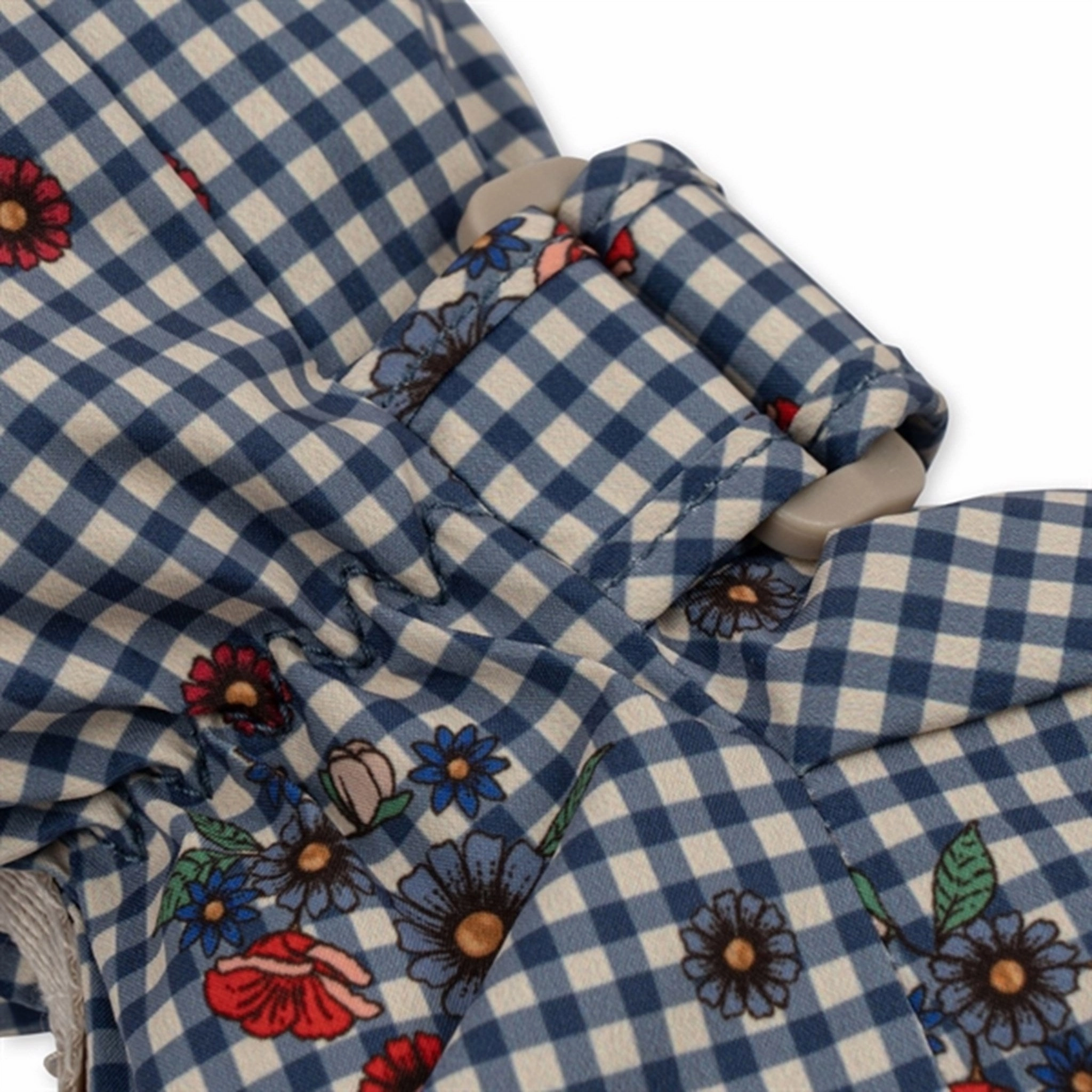 Konges Sl?jd Blossom Check Nutti Down Slippers Adjustable Cushion