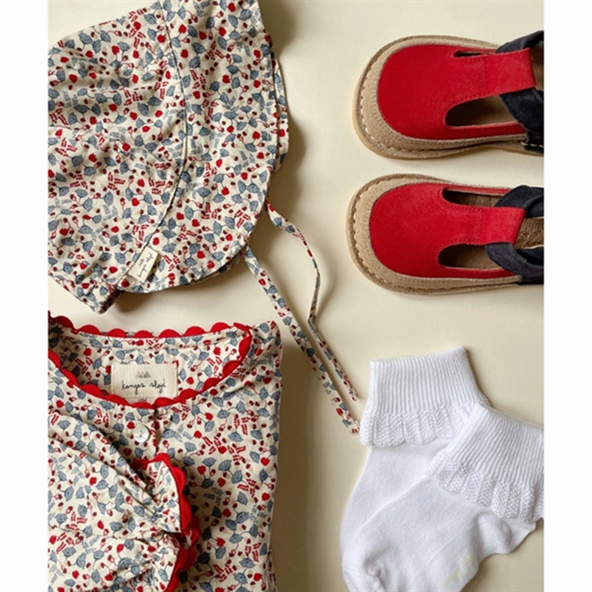 Konges Sl?jd Esmee Sandal Suede Tricolore Breath Panel