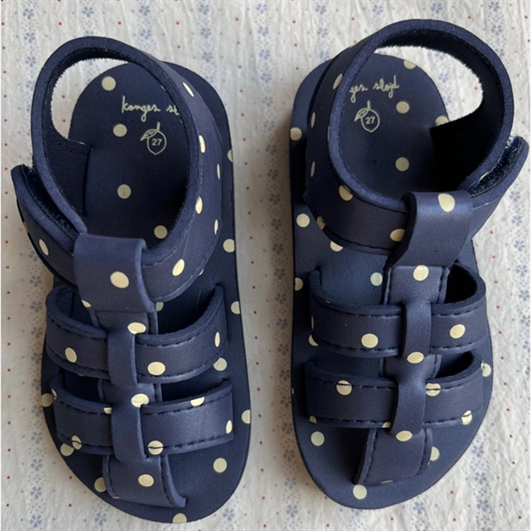 Modern Design Konges Sl?jd Sable Sandals Kelly Blue Dot
