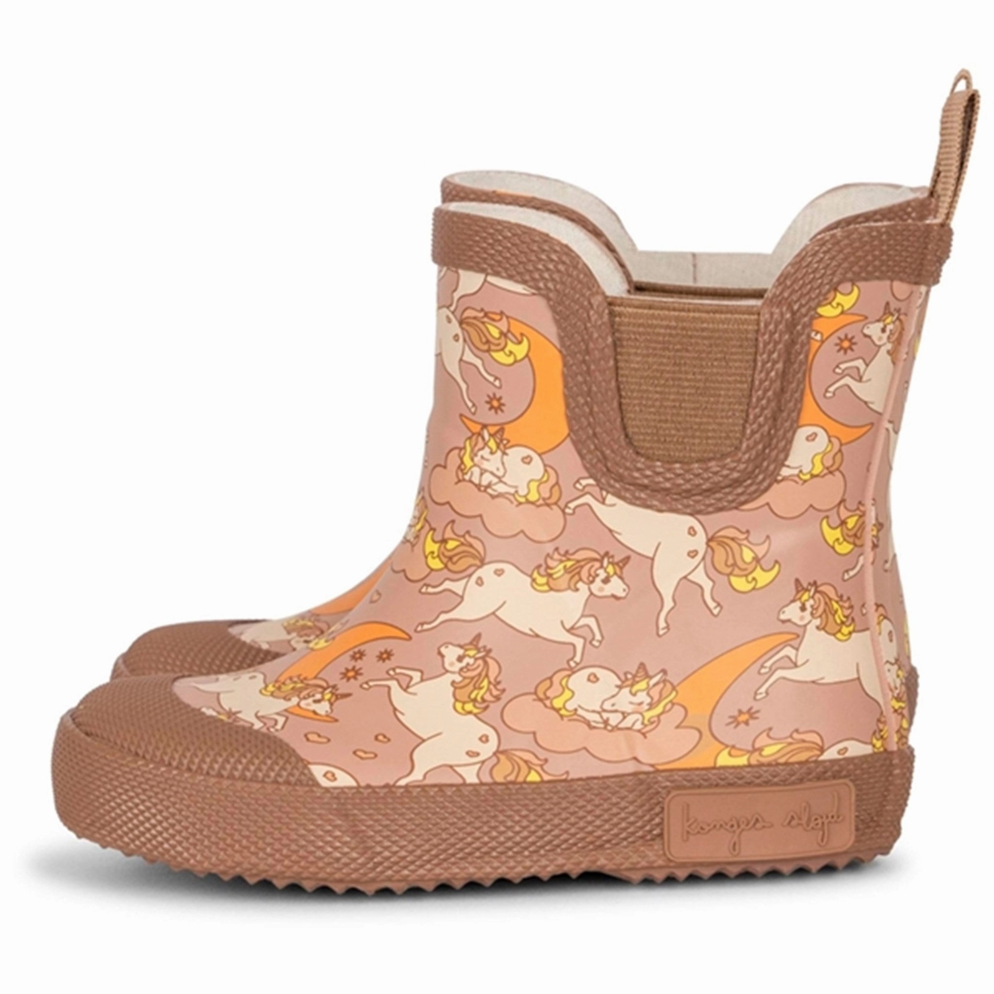 Comfortable Upper Torsion Control System Konges Sl?jd Welly Rubber Boots Unicorn Blush