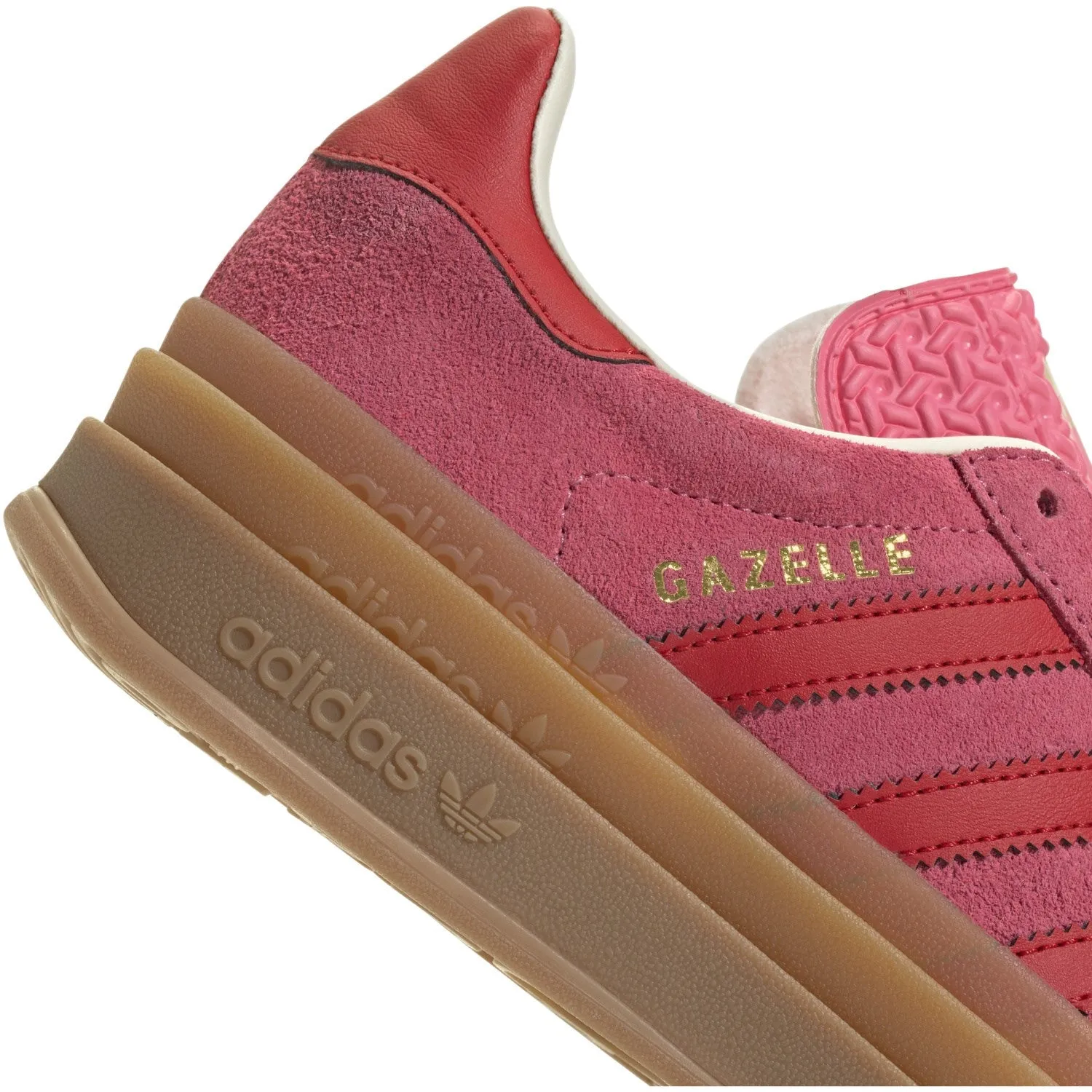 Soft Tongue Design adidas Originals Rose Tone/Better Scarlet/Cream White Gazelle Bold J Sneakers