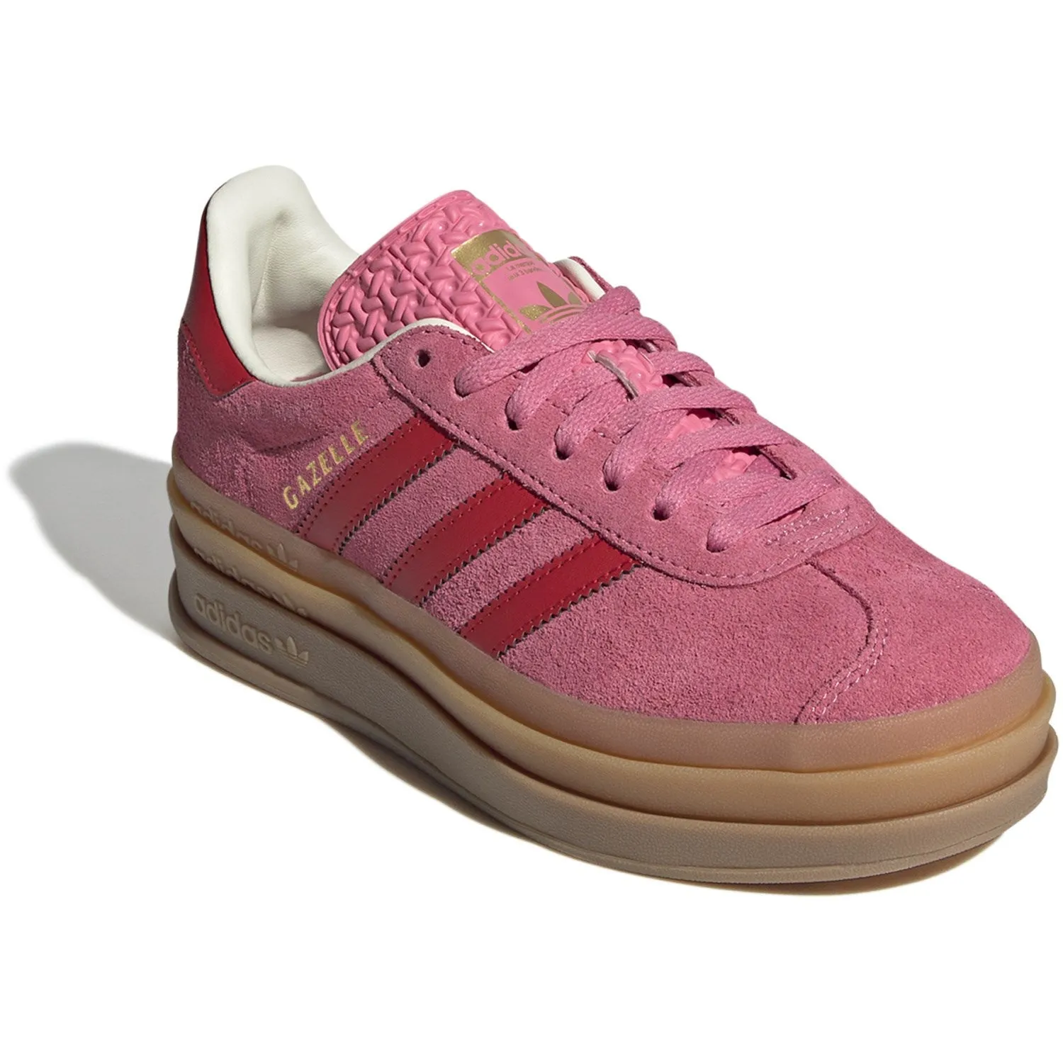 Flexible Outsole Design Durable Ripstop Upper adidas Originals Rose Tone/Better Scarlet/Cream White Gazelle Bold J Sneakers