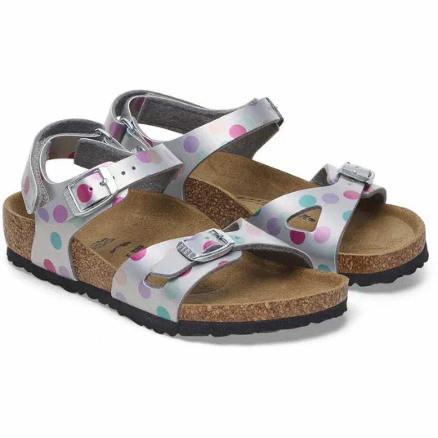 Birkenstock Rio AS Kids BF Elec. Metallic SilverDots Toe box space