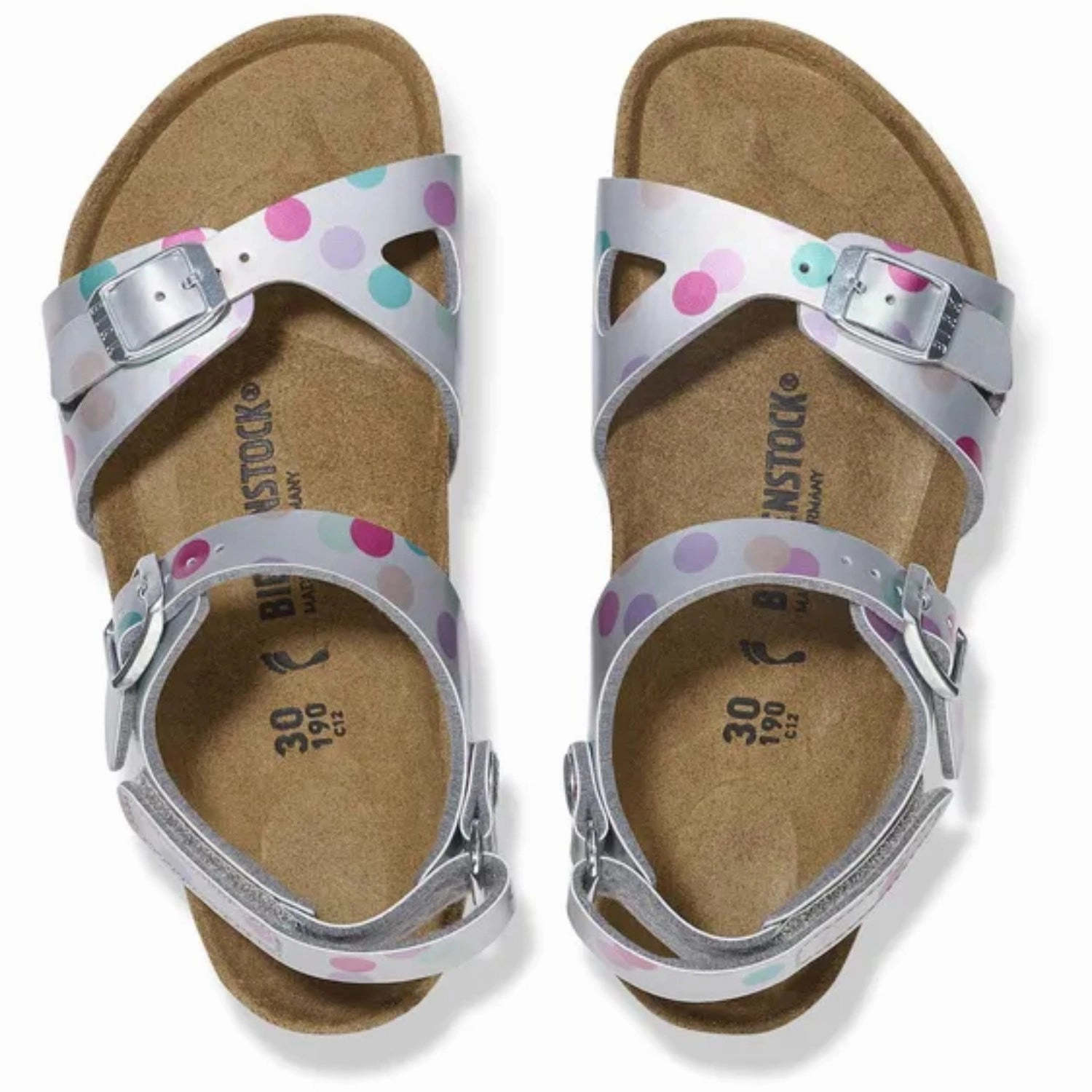 Quick Slip Birkenstock Rio AS Kids BF Elec. Metallic SilverDots