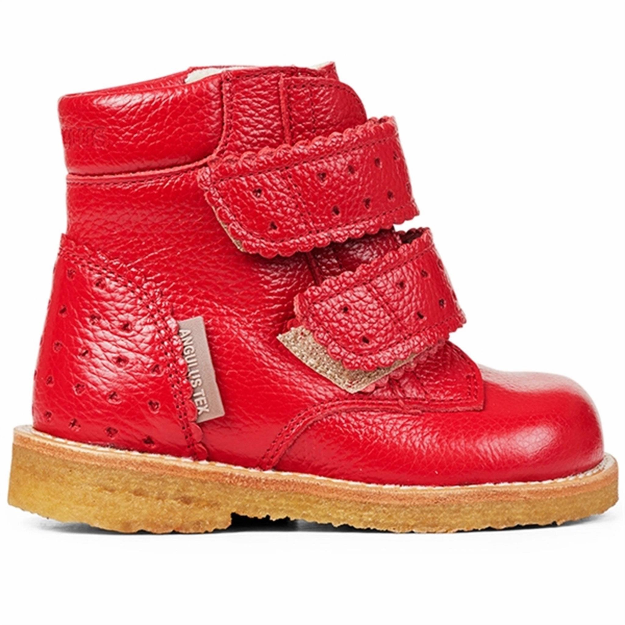 Angulus Starter Tex boots With Velcro Red Comfortable Arch Support