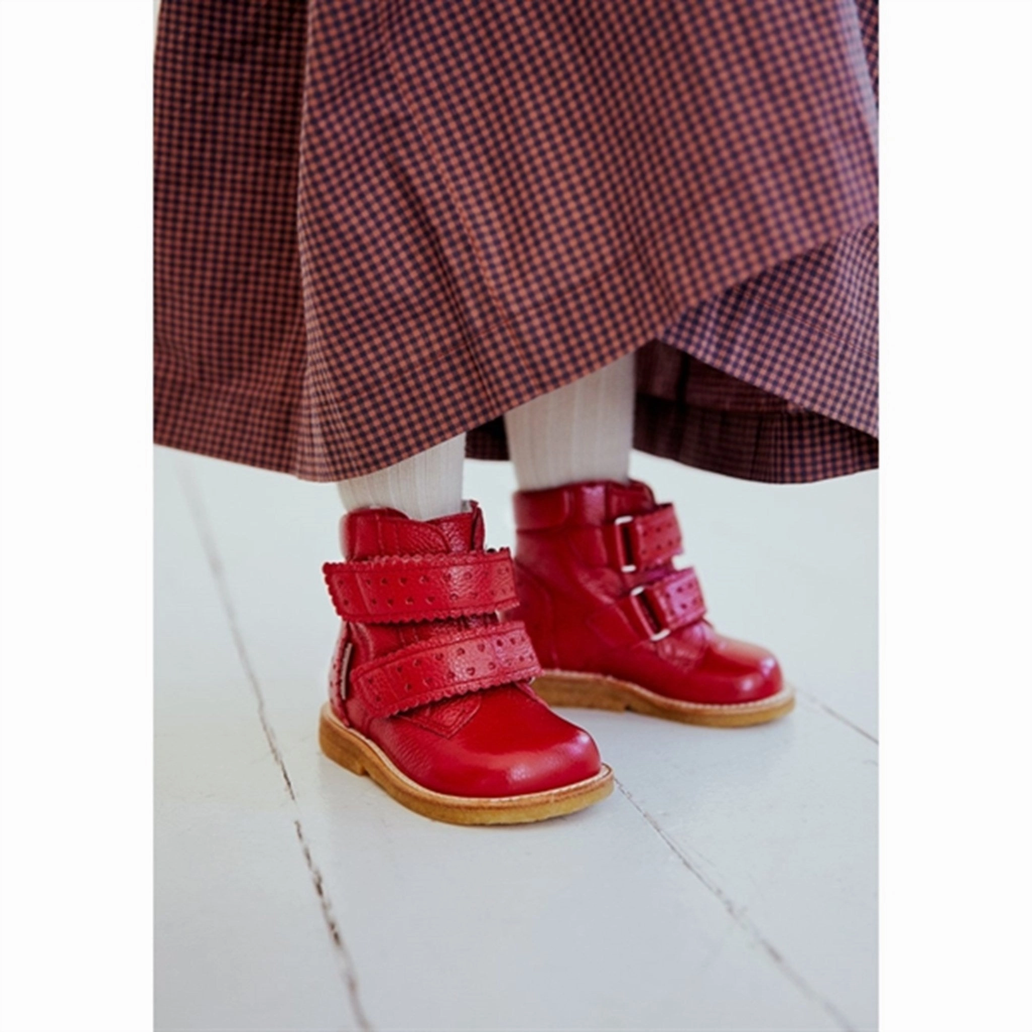 Angulus Starter Tex boots With Velcro Red Storm Mode