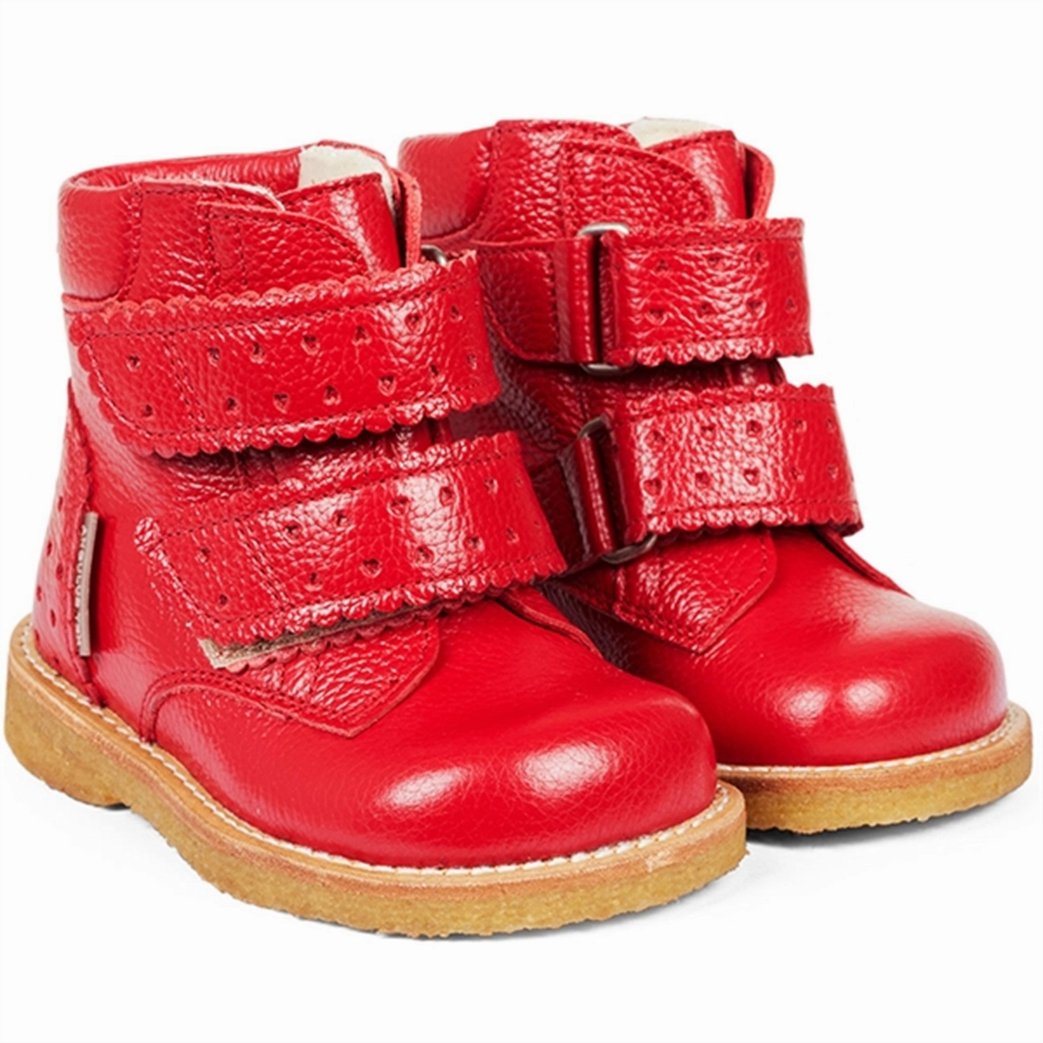 Metallic Buckle Waterproof Protection Angulus Starter Tex boots With Velcro Red