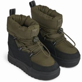LIEWOOD Army Brown Zoey Snowboot Durable Leather Elasticated