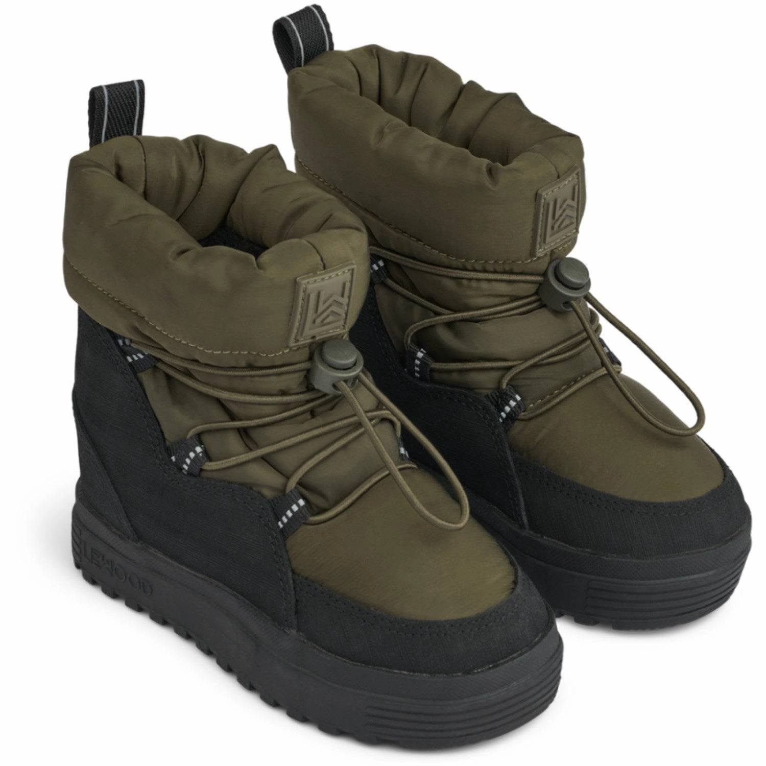 LIEWOOD Army Brown Zoey Snowboot Durable Leather Elasticated