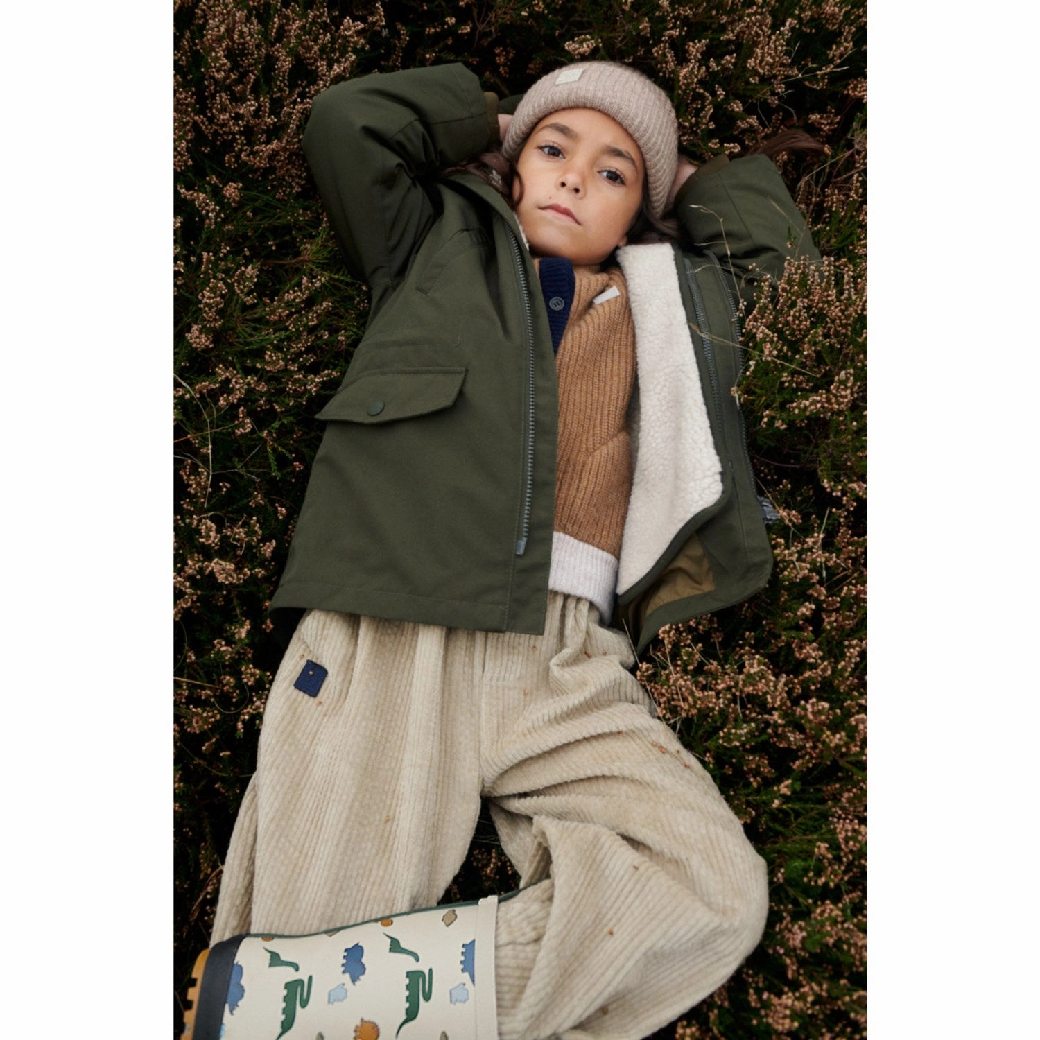 LieWood Dinosaurs / Mist Mason Thermo Rainboot High Lift