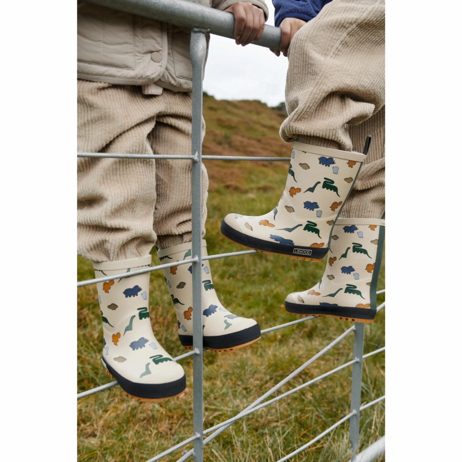 LieWood Dinosaurs / Mist Mason Thermo Rainboot Scholar Molded Arch Contour