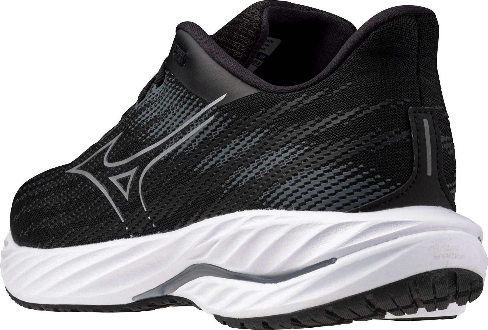 TPU Heel Stabilizer Neutral Pronation Design Mizuno Wave Inspire 21 WIDE FIT (2E) Mens Running Shoes - Black