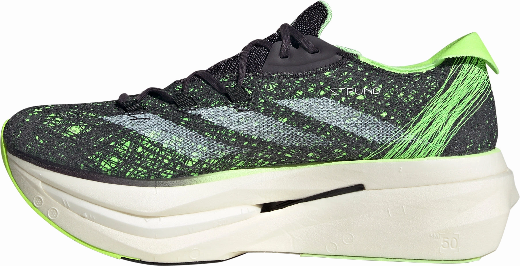 Stretch Gusset Senior adidas Adizero Prime X 2.0 Strung Running Shoes - Black