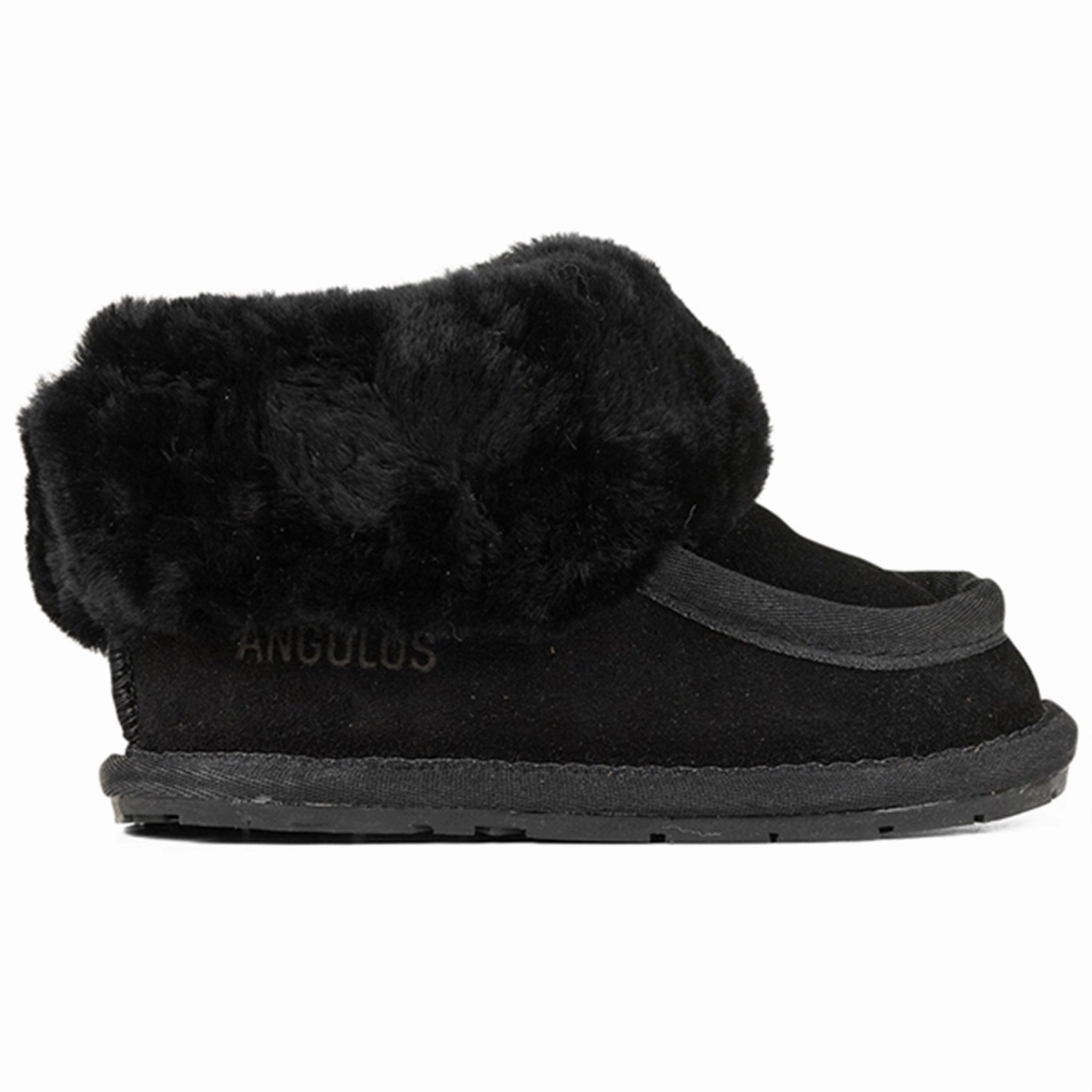Resilient Cushioning Angulus Lambswool Indoor Shoes Black