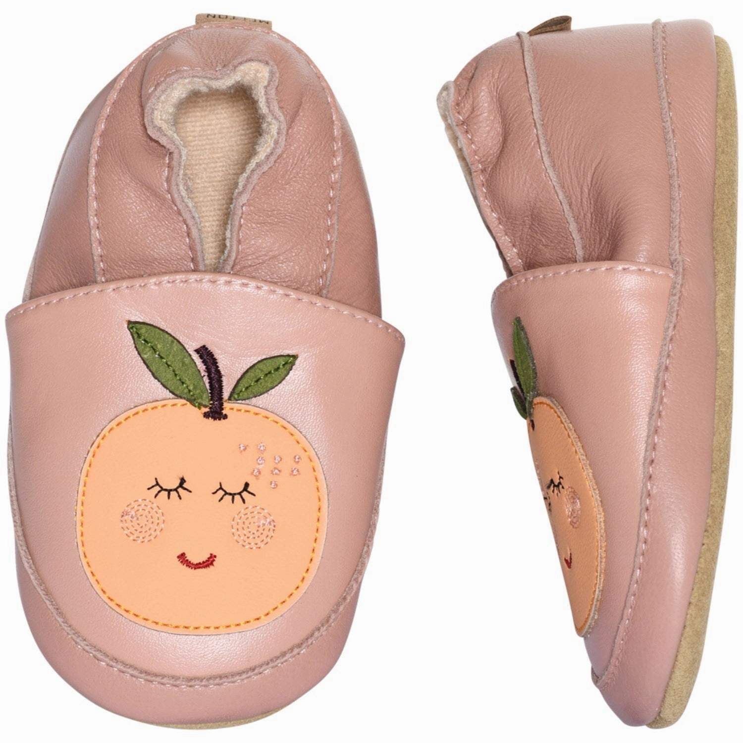 Multi   Purpose Efficient Use MELTON Rose Dawn Orange leather slippers