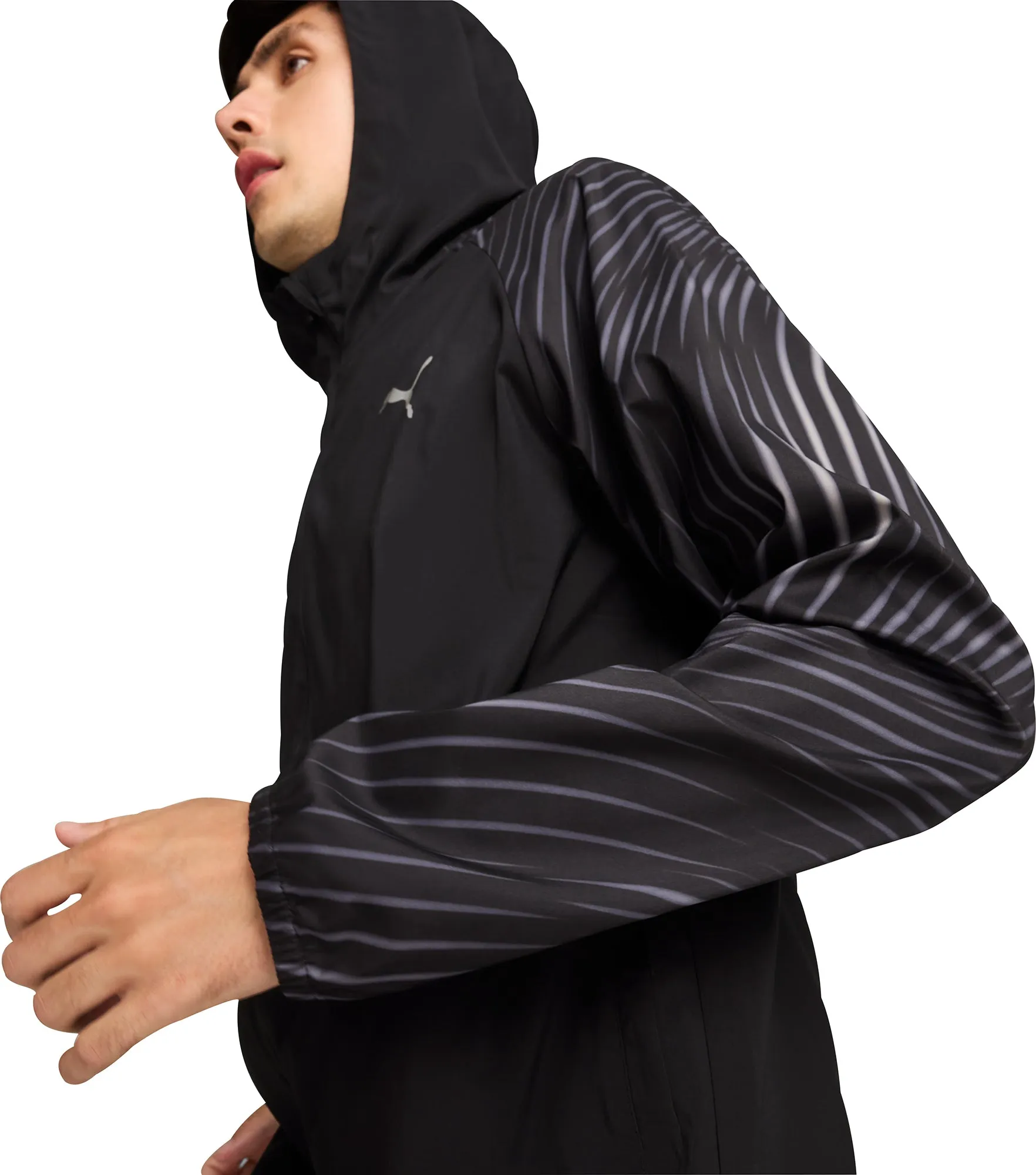 Subtle Texture Puma Run Favourite Mens Running Jacket - Black