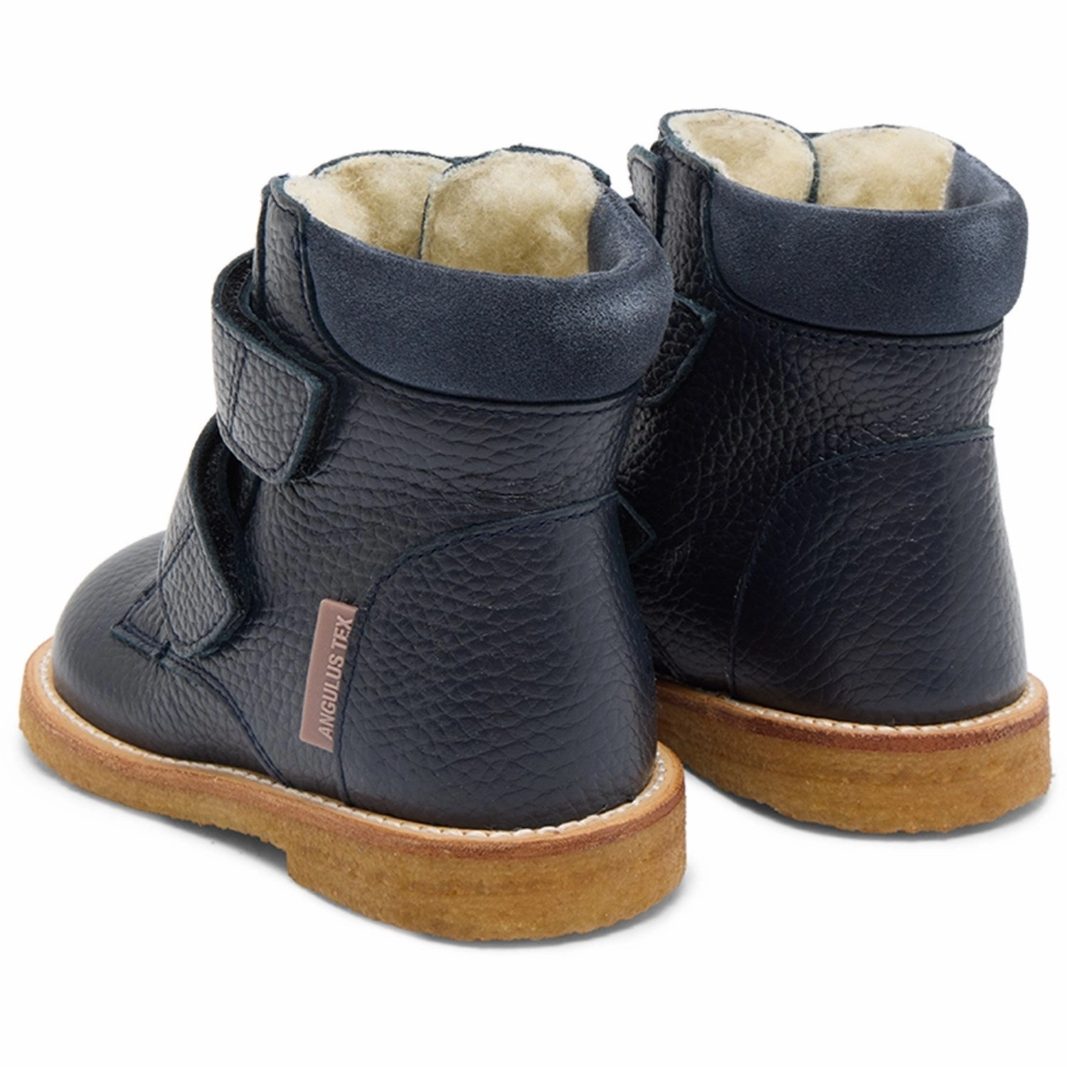 Angulus Navy/Blue Fog Beginners Tex-Boot Med Velcro Closure Snow Ready