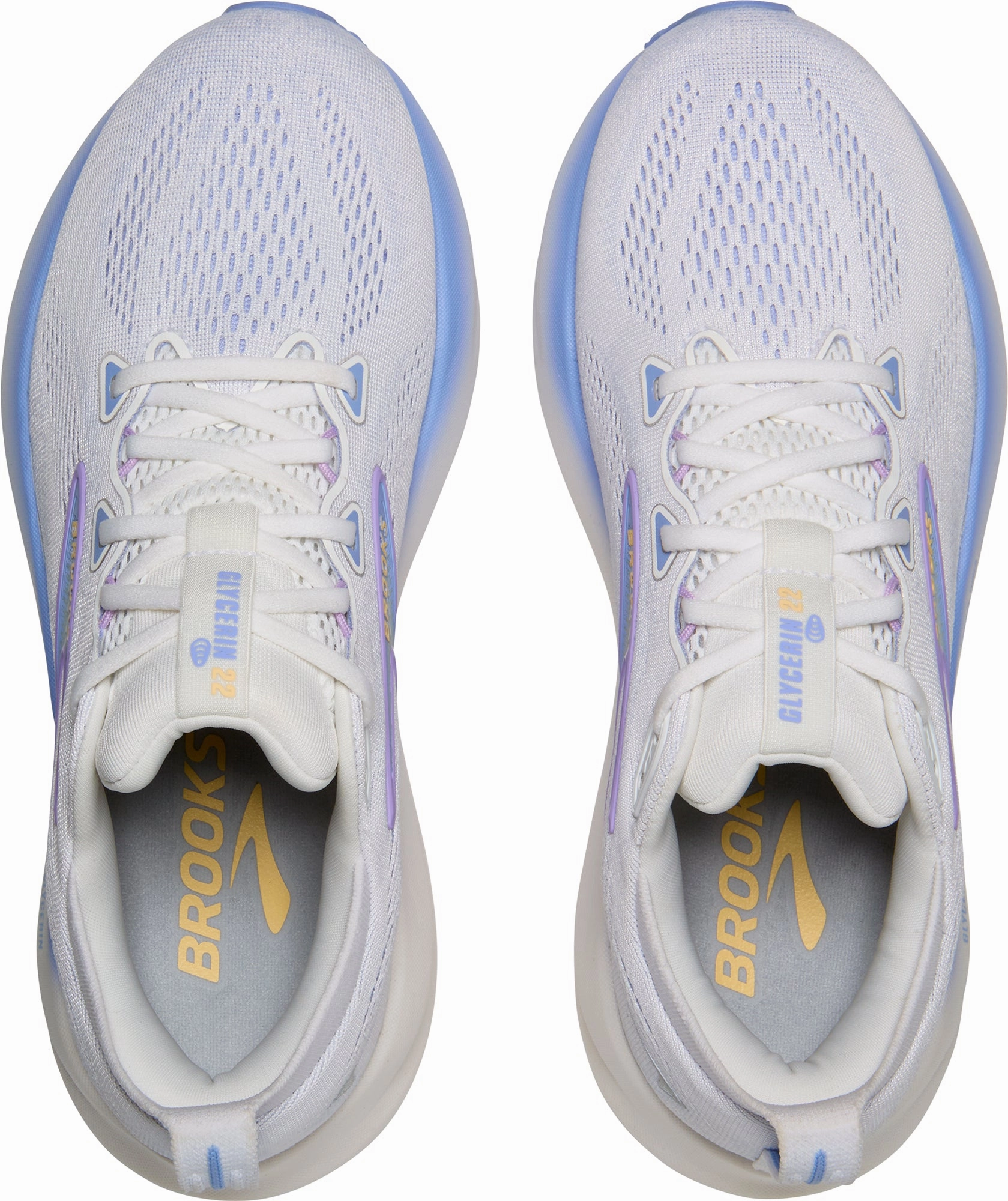 Brooks Glycerin 22 Womens Running Shoes - White Pressure Map Optimized