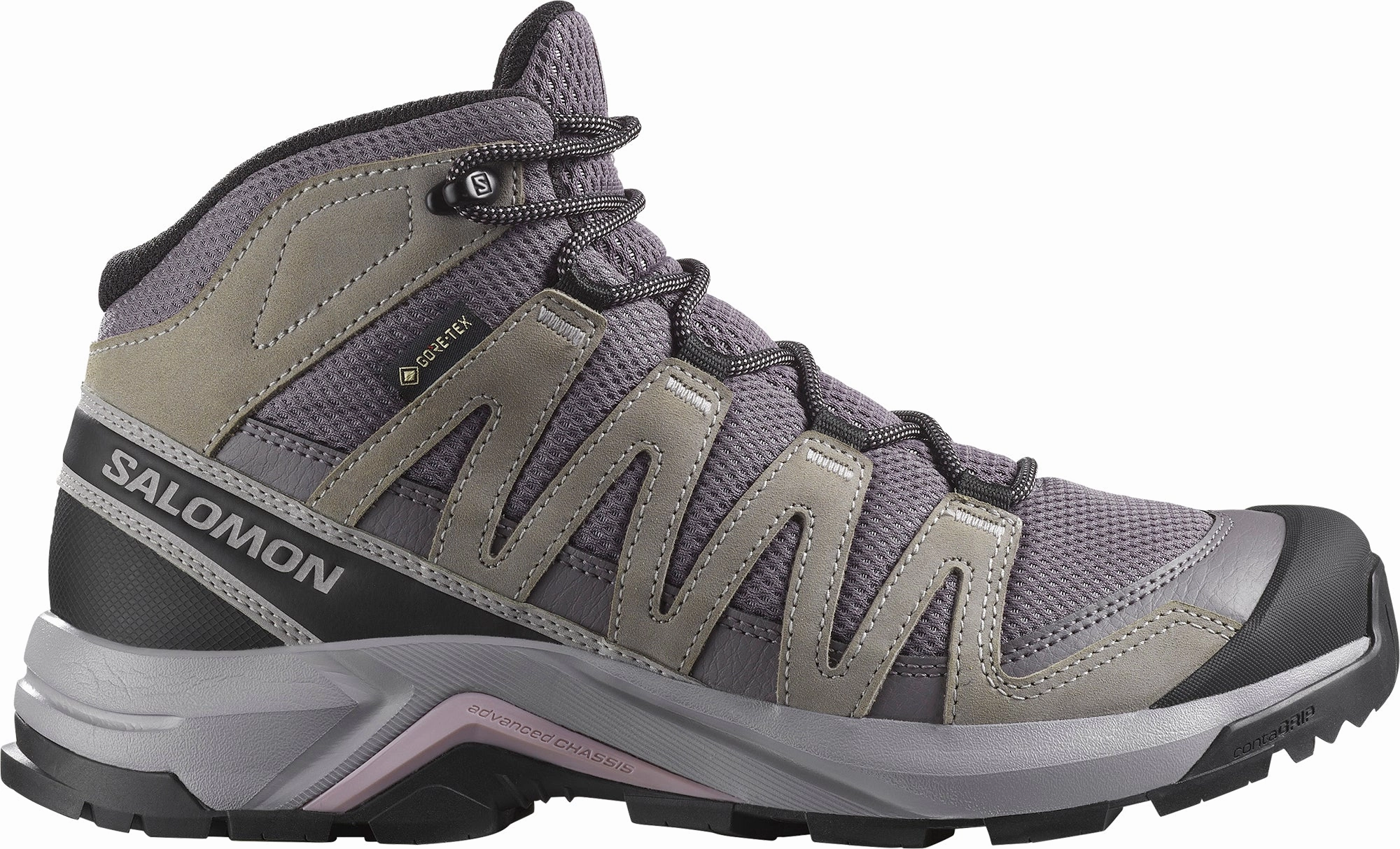 Sport Casual Salomon X-Adventure Recon Mid GORE-TEX Womens Walking Shoes - Grey