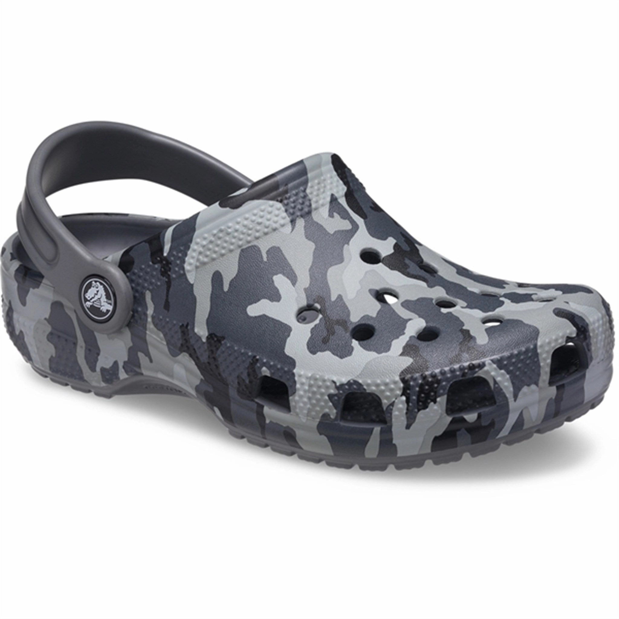 Crocs Classic Camo Clog Black/Grey Flexible Outdoor Shoes
