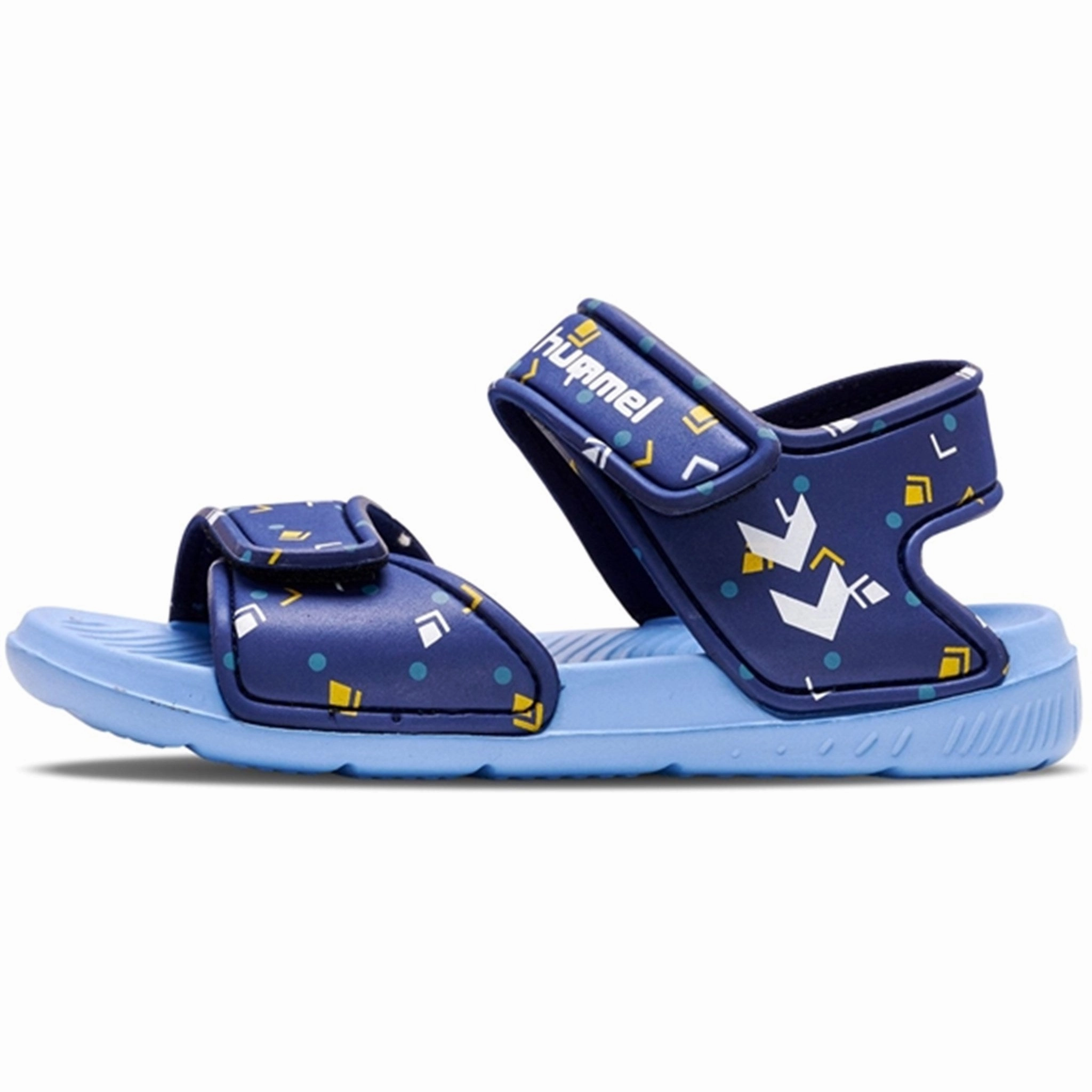 Comfortable And Lightweight Minimalist Strap Pattern Hummel Playa JR Sandal Navy Peony