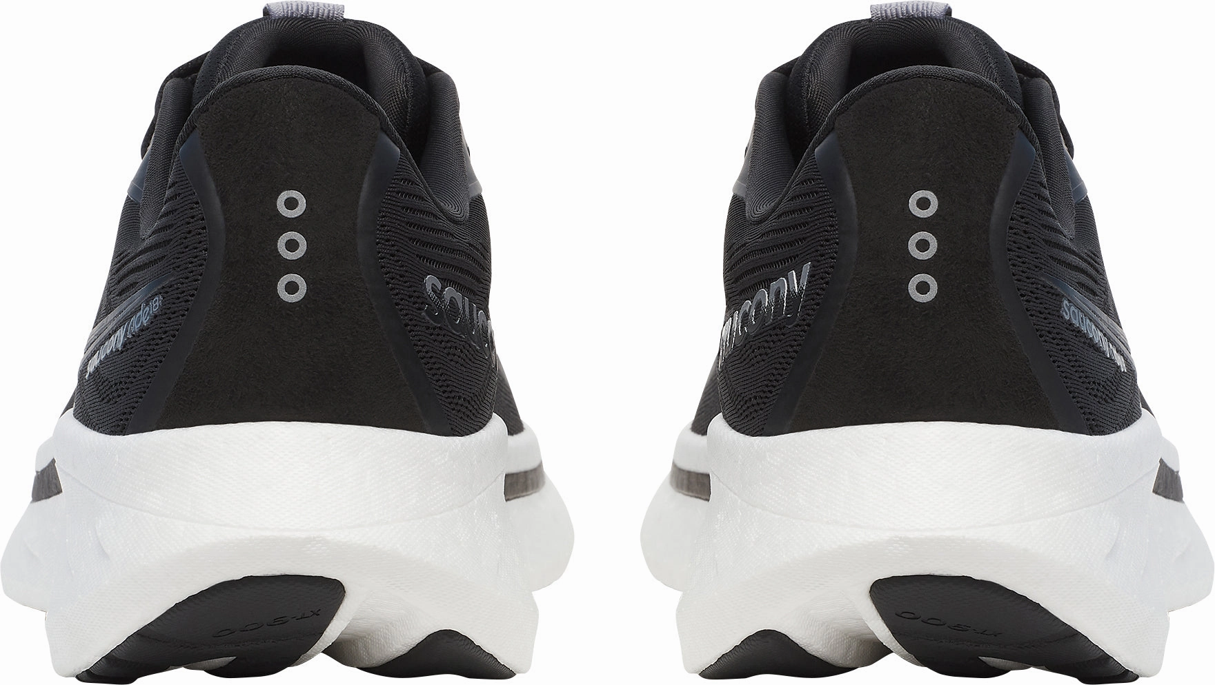 adjustable lacing shoes Energy Return Plate Saucony Ride 18 WIDE FIT Mens Running Shoes - Black