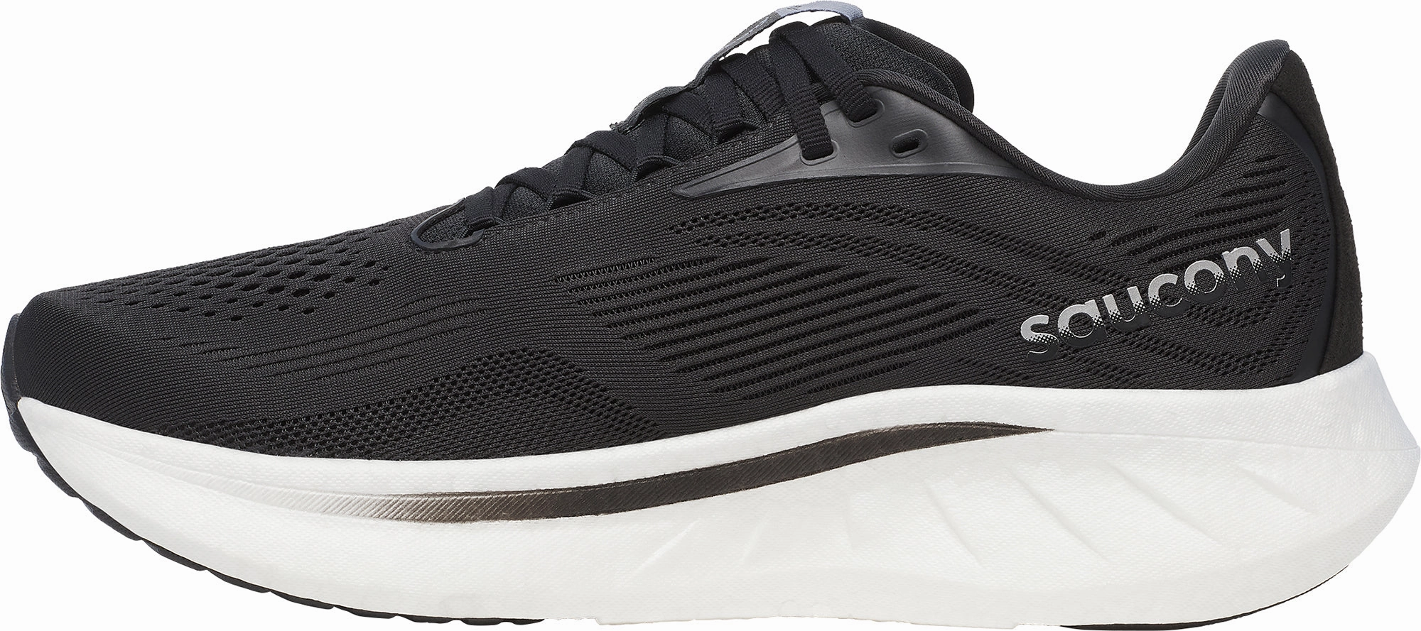 Saucony Ride 18 WIDE FIT Mens Running Shoes - Black Gradient Density premium - quality shoes