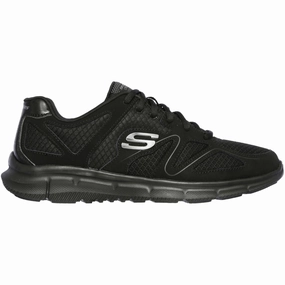 Skechers Satisfaction Flash Point Mens Training Shoes - Black Knit texture Zip Up