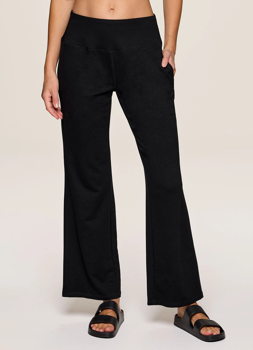 Simple Style Flattering Style Lotus Wide Leg Pant
