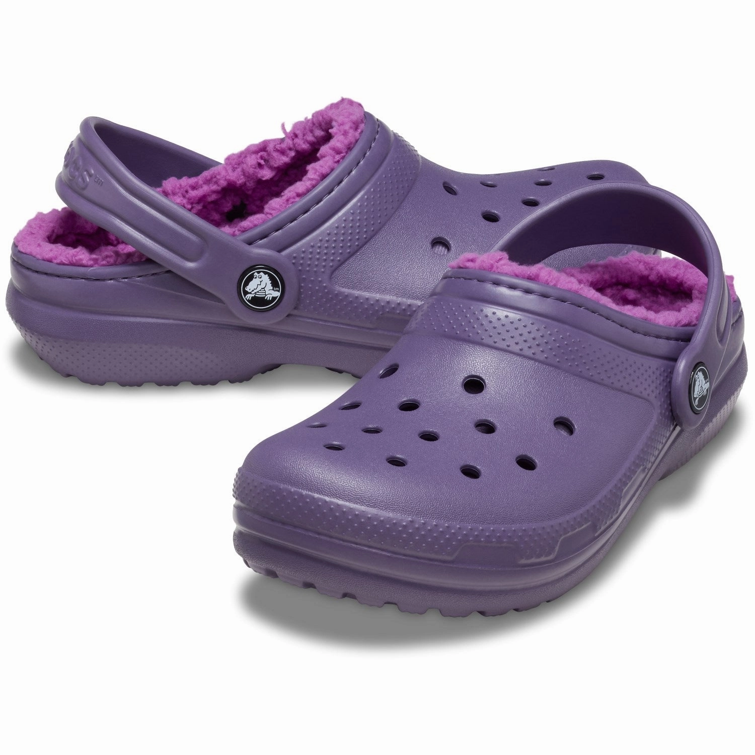 Thick sole Hiking Crocs Nightshade Classic Lined Clog