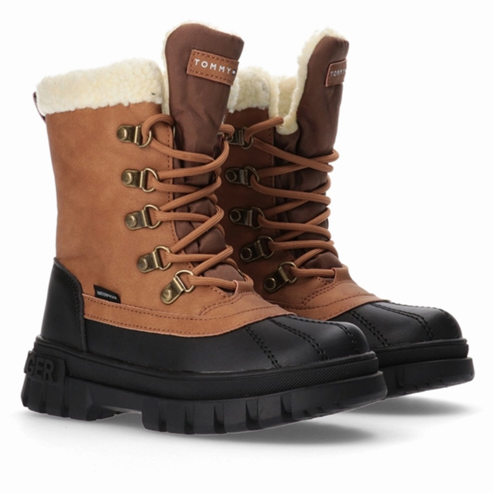 Tommy Hilfiger Lace-Up Bootie Cognac Slip Resistant Backcountry Camper