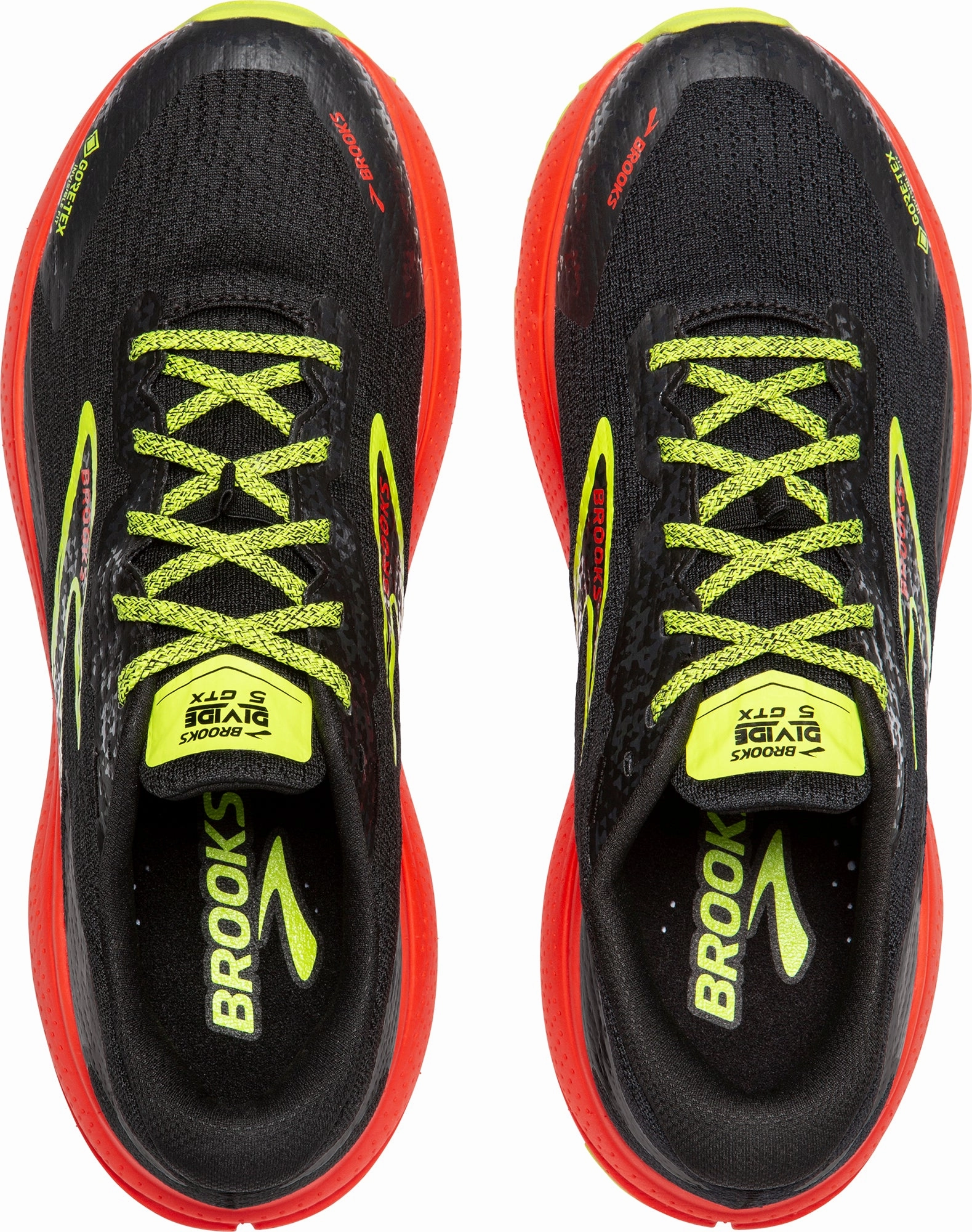 Microfiber Layer Brooks Divide 5 GORE-TEX Mens Trail Running Shoes - Black